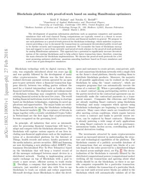 PDF Document Cover - Blockchain Proof-of-Work Based on Analog Hamiltonian Optimizers: Analysis and Framework