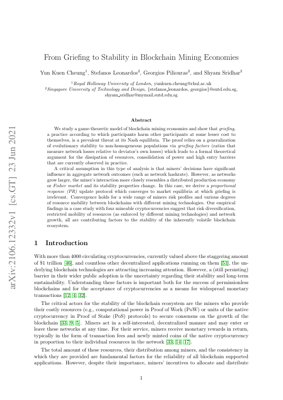 PDF Document Cover - From Griefing to Stability: A Game-Theoretic Analysis of Blockchain Mining Economies